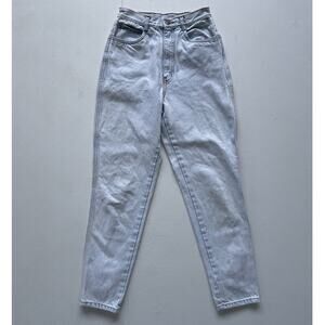 Vintage 80s RIO High Rise Acid Wash Light Blue Denim Jeans 25" w Bows Sz 7